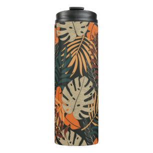 Bouteilles Isothermes Motif tropical transparent tendance avec orange vi