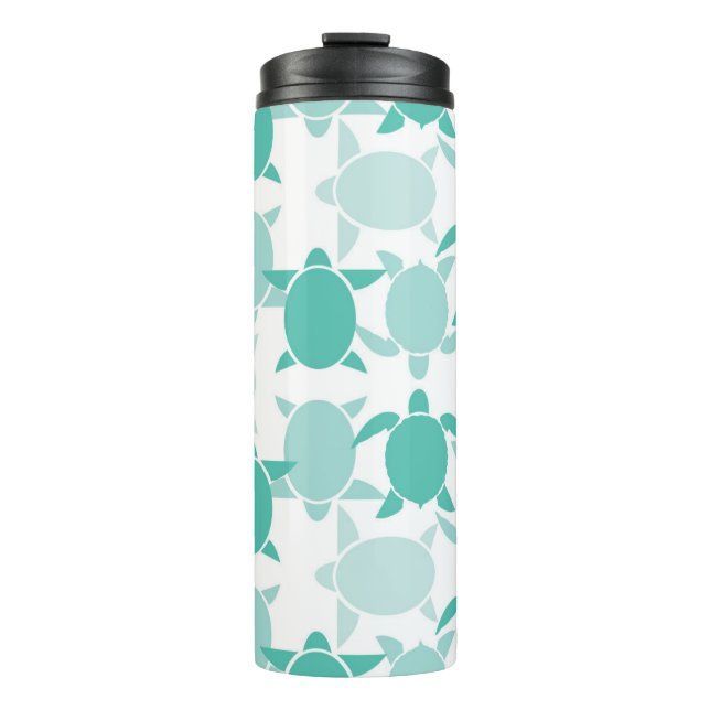 Bouteilles Isothermes Motif turquoise de tortue (Devant)