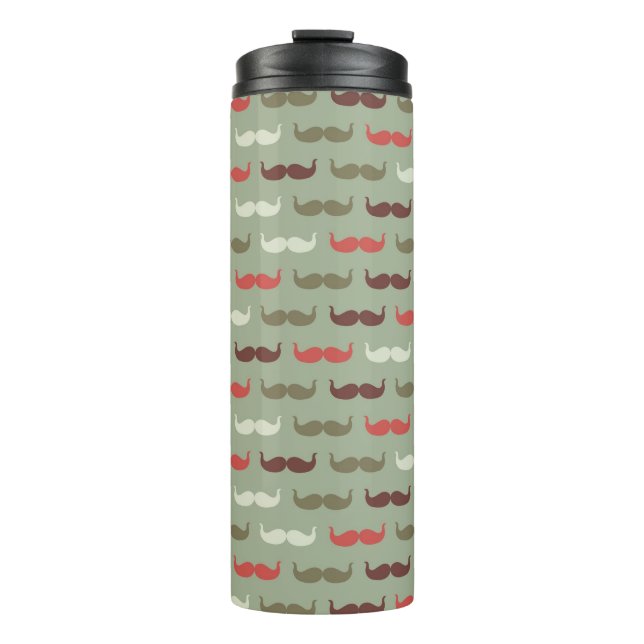 Bouteilles Isothermes Motif vintage avec la moustache (Devant)