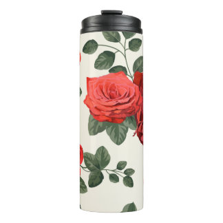 Bouteilles Isothermes Motif vintage sans faille avec roses
