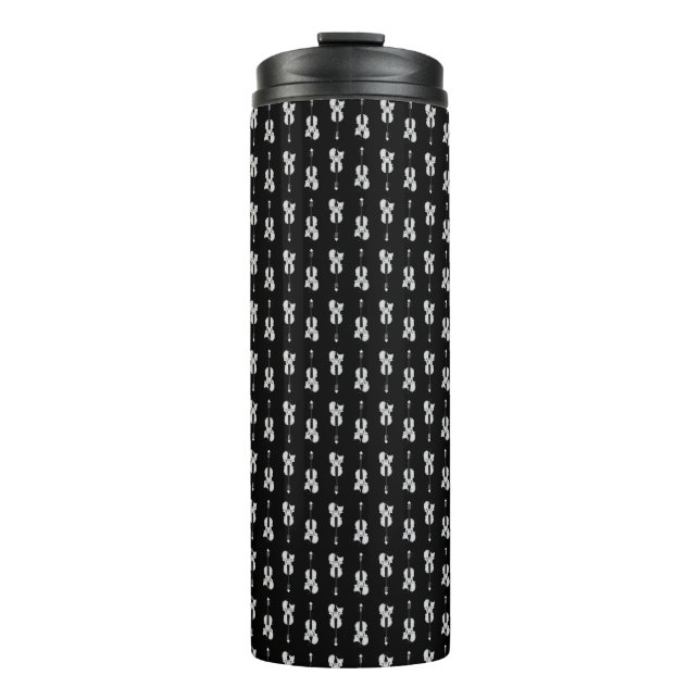 Bouteilles Isothermes Motif violon - noir et blanc (Devant)