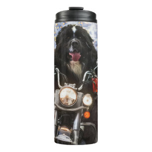 Bouteilles Isothermes Moto à chiens de Terre-Neuve Noël