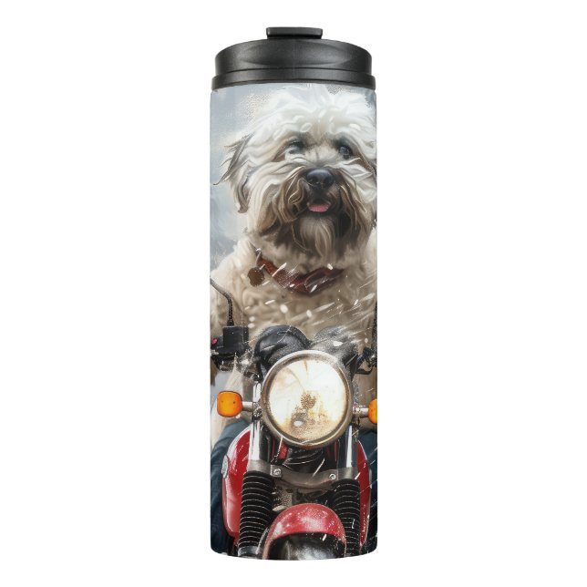 Bouteilles Isothermes Moto à chiens Havanais Noël (Devant)