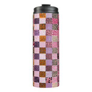 Bouteilles Isothermes Mug de voyage en patchwork coloré
