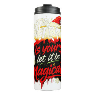 Bouteilles Isothermes Mug de voyage isolé Noël Edgy Festif Grunge