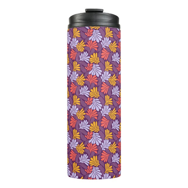 Bouteilles Isothermes Mug de voyage thermique botanique pourpre (Devant)