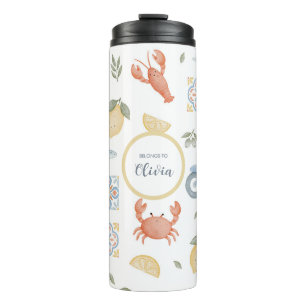 Bouteilles Isothermes Mug Personnalisé Enfant Crabe Citron Mignon