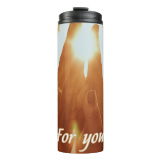 Bouteilles Isothermes Mug Thermique Esthétique Mains Lumière du Soleil
