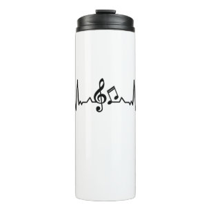 Bouteilles Isothermes Musique Heartbeat piano et guitare Cadeaux