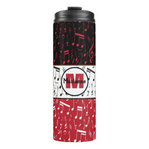 Bouteilles Isothermes Musique rouge noir et blanc note tumeur thermique