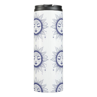 Bouteilles Isothermes Mystic Moon Face – Celestial Spiritual Line Art