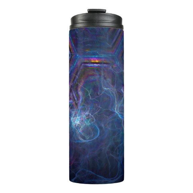 Bouteilles Isothermes Nebula fractale Abstraite et morphe géométrique (Devant)