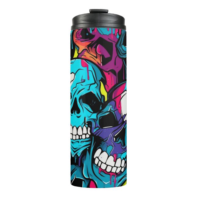 Bouteilles Isothermes Neon Night Skuls (Devant)