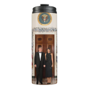 Bouteilles Isothermes Noël à la Maison Blanche Donald Trump & Melania