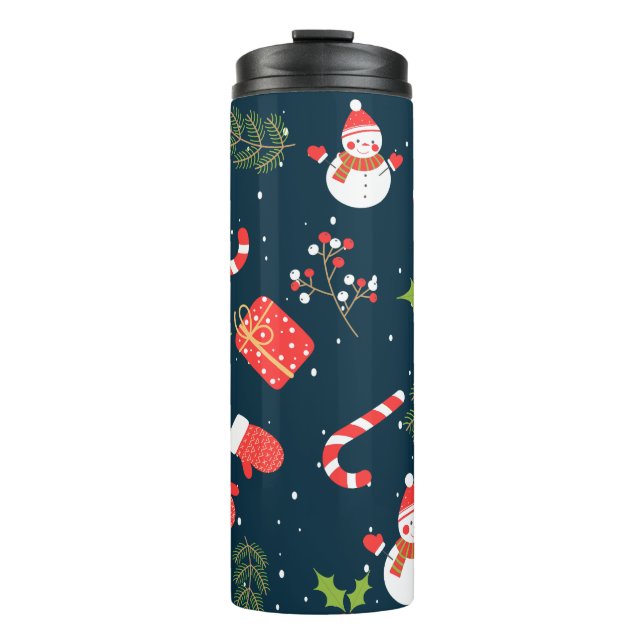 Bouteilles Isothermes Noël mignon Snowman Motif de vacances (Devant)