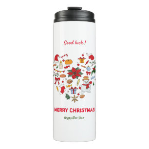 Bouteilles Isothermes Noël minimaliste et Nouvel An heureux mignon