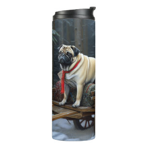 Bouteilles Isothermes Noël Pug Saison Festive