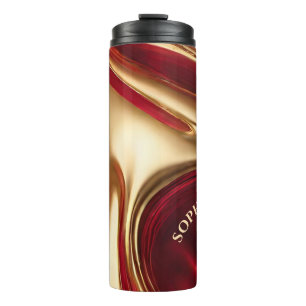 Bouteilles Isothermes Noël-Rouge et or-