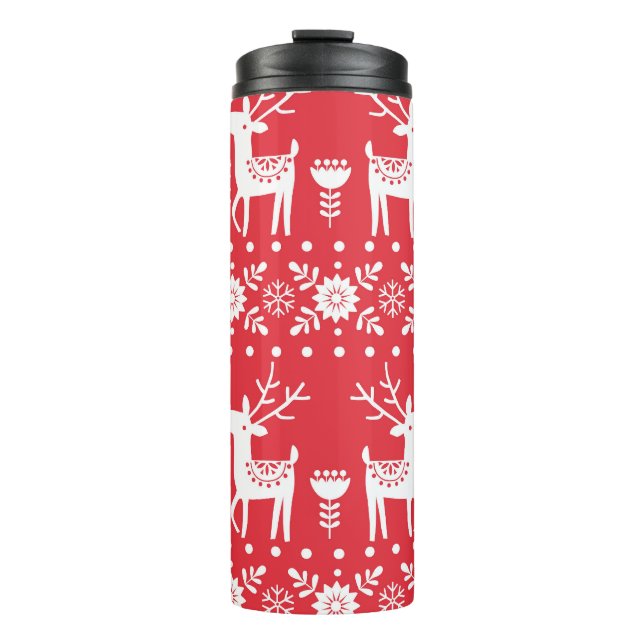 Bouteilles Isothermes Noël scandinave : Snowflakes & Deer (Devant)