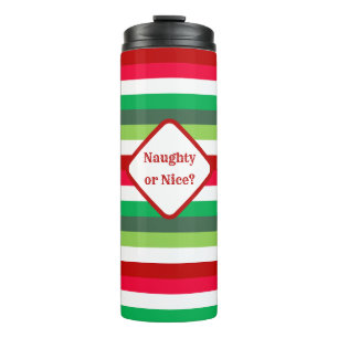 Bouteilles Isothermes Noël tripe Naughty ou Nice personnalisable