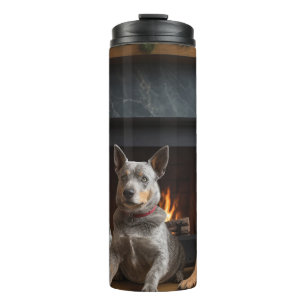 Bouteilles Isothermes Noël Vaches Australiennes au Coin du Feu