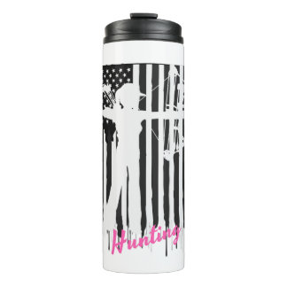 Bouteilles Isothermes Noir/blanc américains fiers de chasseuse