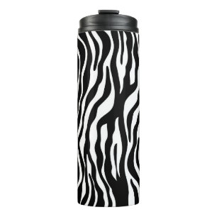 Bouteilles Isothermes Noir et blanc de motif de rayures de zèbre + vos