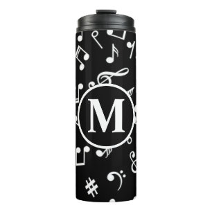 Bouteilles Isothermes Noir et blanc Monogram Music Note