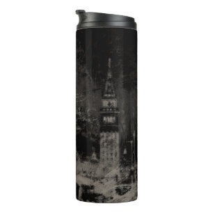 Bouteilles Isothermes Noir et Taupe en survol Skyline Venise Italie