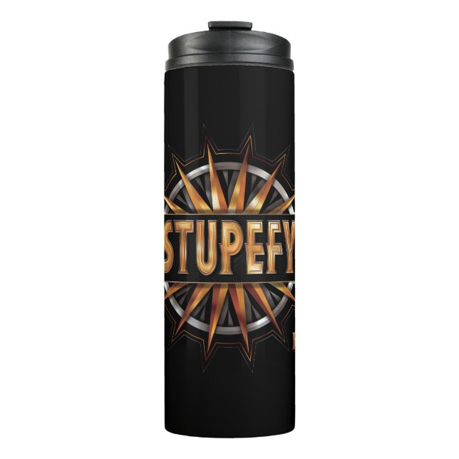 Bouteilles Isothermes Noir & Or Stupefy Spell Graphisme (Devant)