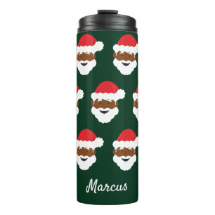 Bouteilles Isothermes Noir Père Noël Peau Brown Noël vert