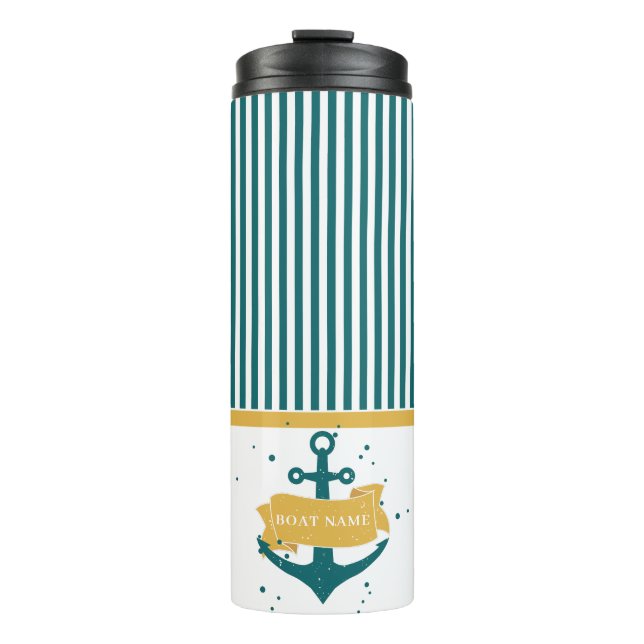 Bouteilles Isothermes Nom de bateau personnalisé nautique (Devant)