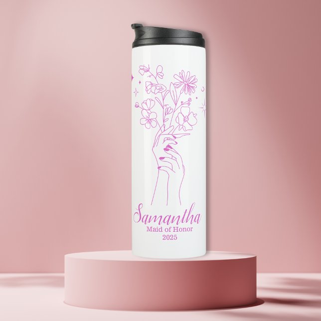 Bouteilles Isothermes Nom de demoiselle d'honneur personnalisé  (Créateur téléchargé)