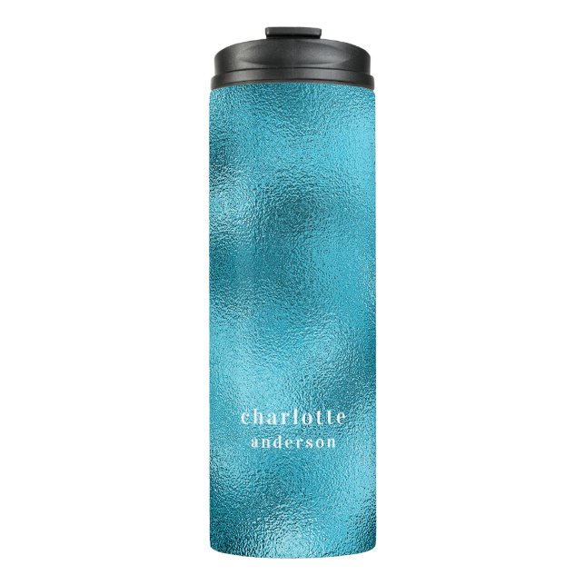 Bouteilles Isothermes Nom de mer bleu turquoise (Devant)