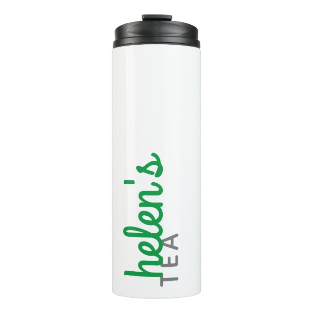 Bouteilles Isothermes Nom du script Tea Tumbler Custom Cadeau Kelly Gree (Devant)