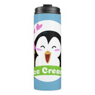 Bouteilles Isothermes Nom et couleur personnalisés Ice Cream Penguin tu
