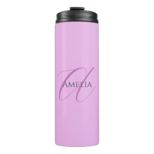 Bouteilles Isothermes Nom Monogramme Lettre initiale Orchid & Lilac