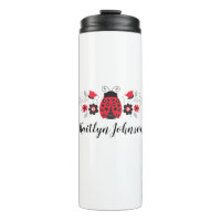 Nom personnalisé Cute Red Ladybug