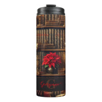 Nom personnalisé Dark Academia Poinsettia Librairi