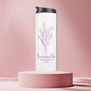 Bouteilles Isothermes Nom Personnalisé De La Femme D'Honneur
