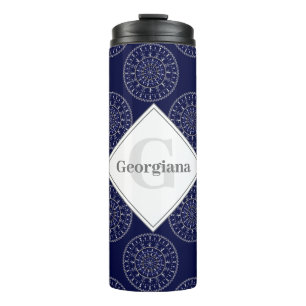 Bouteilles Isothermes Nom Personnalisé Ditsy Winter Snow Angels Dots Sno