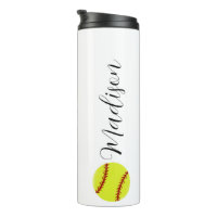 Nom personnalisé du softball mignon
