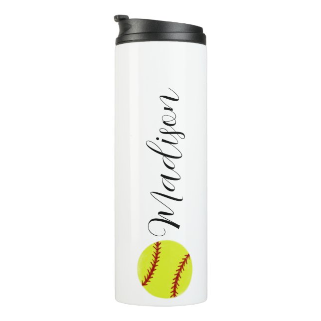 Bouteilles Isothermes Nom personnalisé du softball mignon (Tourné sur la droite)