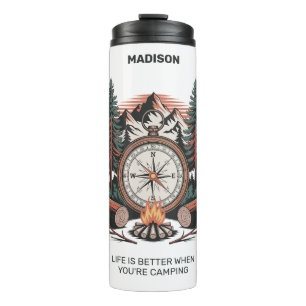 Bouteilles Isothermes Nom personnalisé et texte Camping