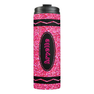 Bouteilles Isothermes Nom personnalisé Hot rose Parties scintillant Cra