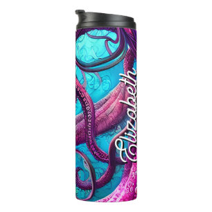 Bouteilles Isothermes Nom personnalisé Kraken Tentacles Pink Octopus