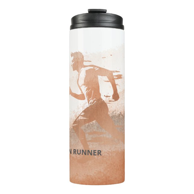 Bouteilles Isothermes Nom personnalisé Marathon Runner Cadeau (Devant)