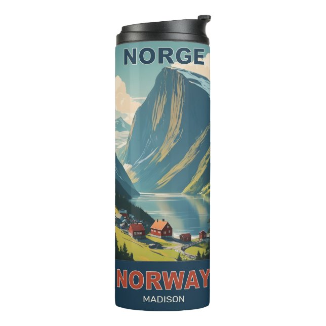 Bouteilles Isothermes Nom personnalisé Norvège (Tourné sur la gauche)