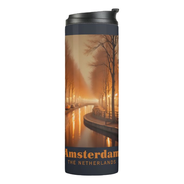 Bouteilles Isothermes Nom personnalisé / Texte Amsterdam (Tourné sur la gauche)
