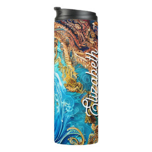 Bouteilles Isothermes Nom personnalisé Tropical Seascape Beach Ocean Wav
